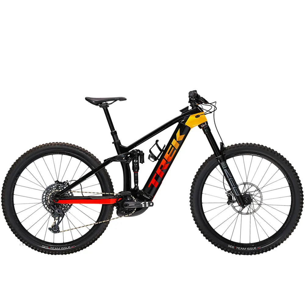 Trek Trek Rail 9.8 GX Electric Mountain Bike 2022 Black/Marigold To Red Fade