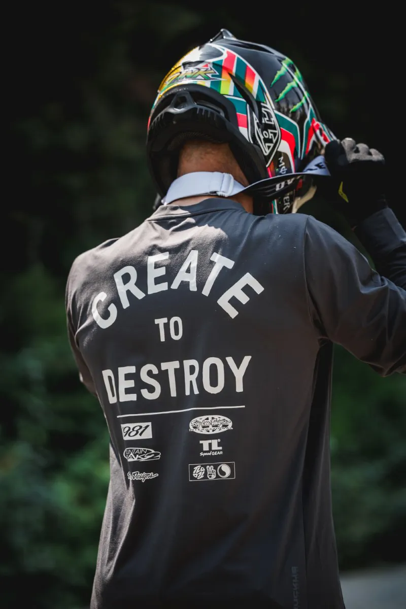 Troy Lee Designs Ruckus Ride LS MTB Jersey Destroy Carbon-5