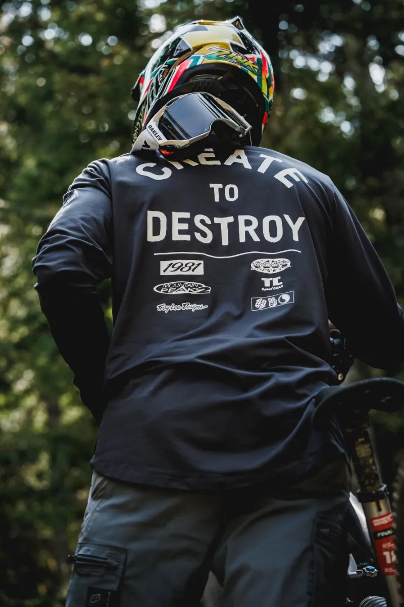 Troy Lee Designs Ruckus Ride LS MTB Jersey Destroy Carbon-4