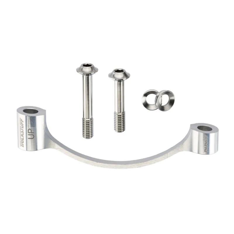 Trickstuff CNC Brake Adaptor PM to PM with TI Screws Silver