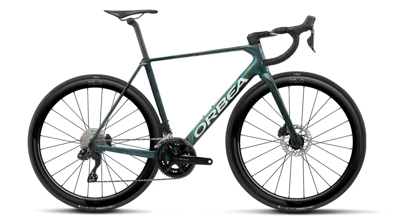 Orbea Orca M30i LTD PWR Road Bike 2027 Escape Green/Carbon View Matt