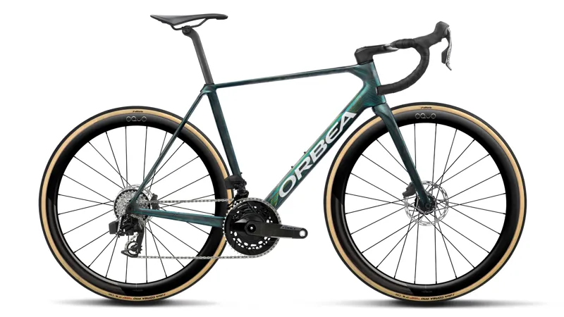 Orbea Orca M21E LTD PWR Road Bike 2027 Escape Green/Carbon View Matt