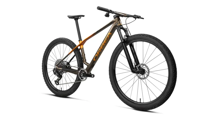 Orbea Alma M-Team AXS Hardtail Mountain Bike 2027 Caramel Carbon View/Leo Orange-1