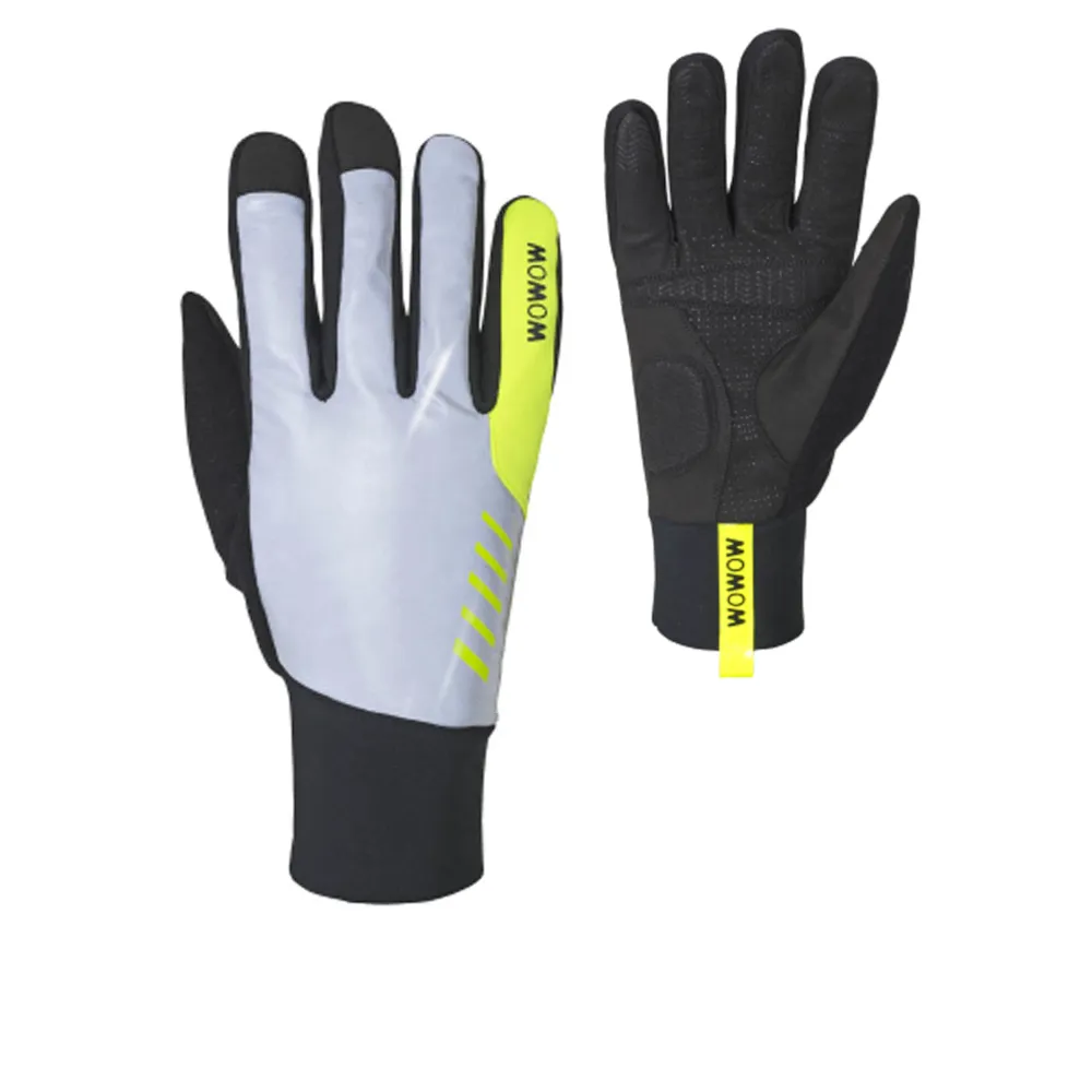 Wowow Wowow NightStroke Winter Cycling Gloves Black/Reflective/Yellow