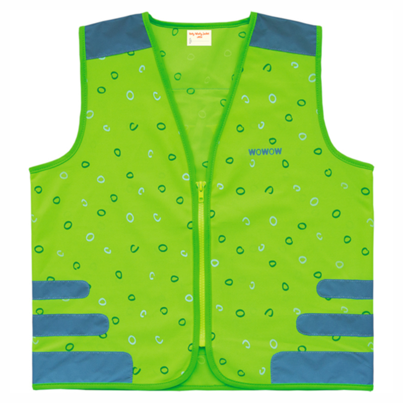 Wowow Nutty Kids Safety Cycling Vest Hi-Viz Reflecticve/Green-1