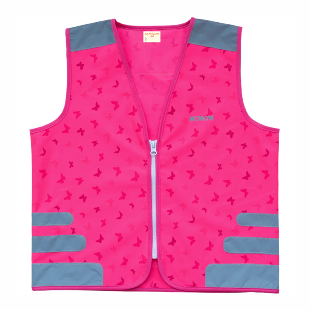 Wowow Wowow Nutty Kids Safety Cycling Vest Hi-Viz Reflecticve/Pink