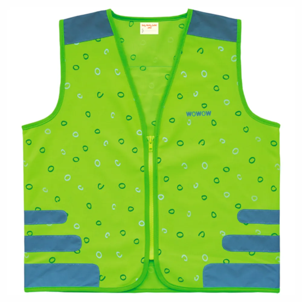 Wowow Wowow Nutty Kids Safety Cycling Vest Hi-Viz Reflecticve/Green