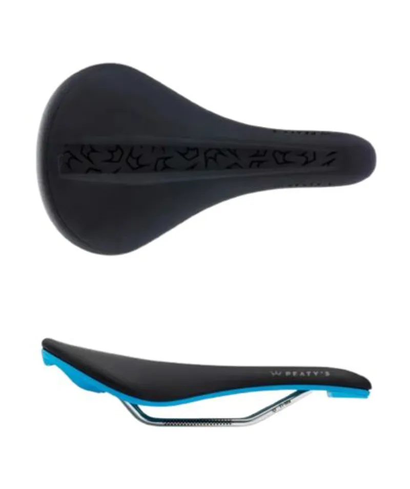 Peatys Monarch Ti-MX Rail Saddle Turquoise Blue