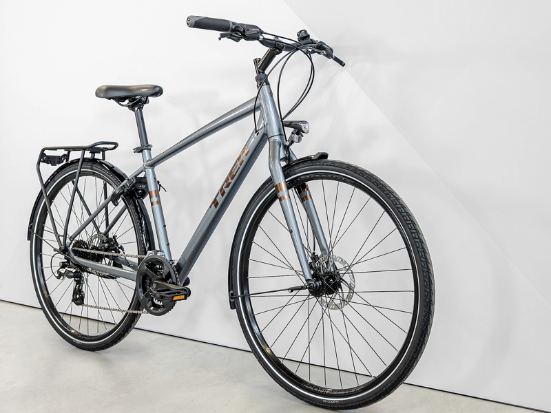 Trek Verve 1 Equipped Hybrid Bike 2023  Galactic Grey-1