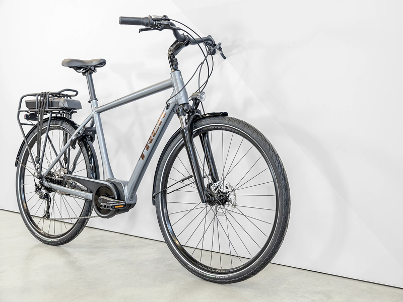 Trek Verve+ 1 300WH Electric Bike 2023 Galactic Grey-1