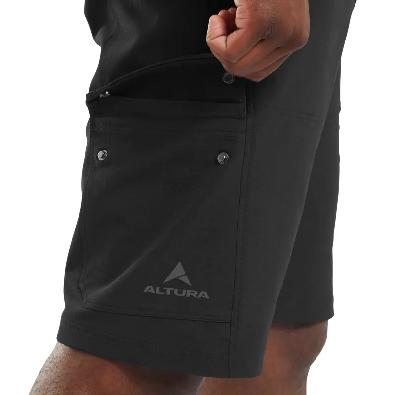 Altura Esker Cargo Baggy Shorts + Liner Black -9