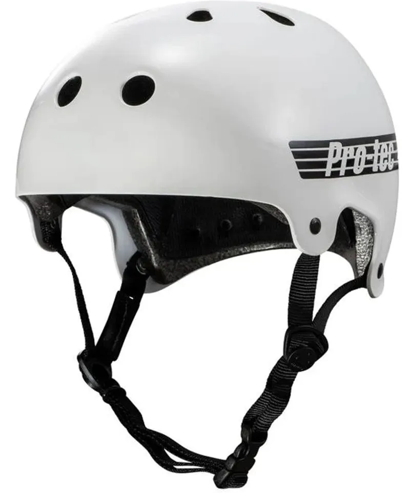 ProTec Old School Certified Helmet Gloss White-2