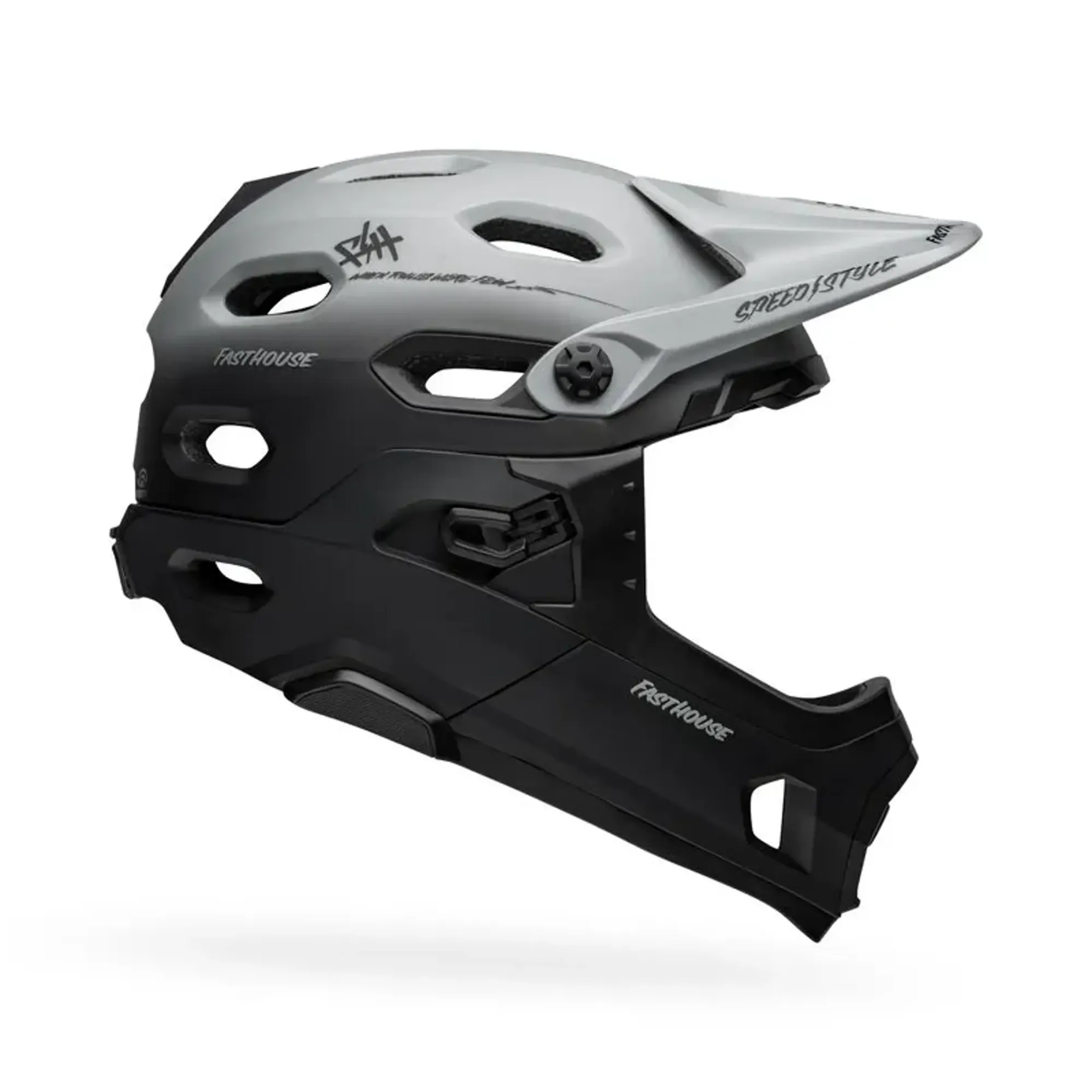Bell Super DH Spherical Fast House Taco Tuesday MTB Full Face Helmet Grey/Black