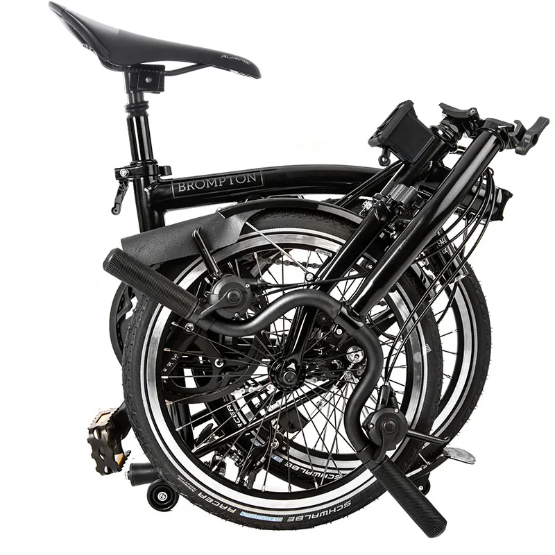 Brompton C-Line Explore Mid Bar Black Edition Folding Bike 2022 Black-3