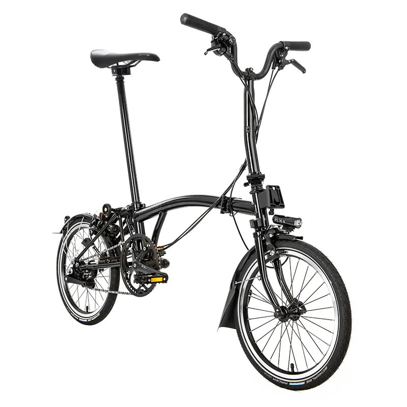 Brompton C-Line Explore Mid Bar Black Edition Folding Bike 2022 Black-2