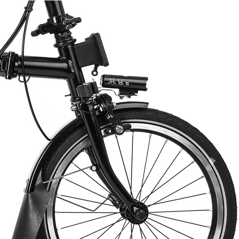 Brompton C-Line Explore Mid Bar Black Edition Folding Bike 2022 Black-5