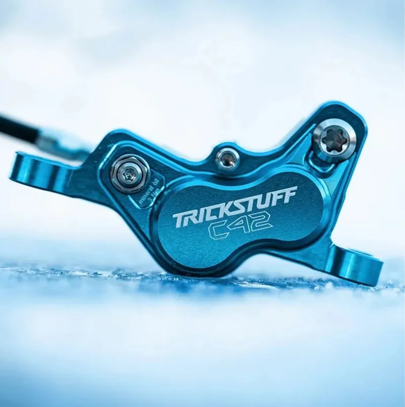 Trickstuff Direttissima Special Edition Disc Brake Set Silver/Blue-2