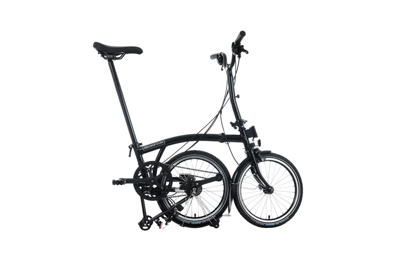 Brompton C Line 12 Speed Mid Bar Folding Bike 2026 Matt Black-1