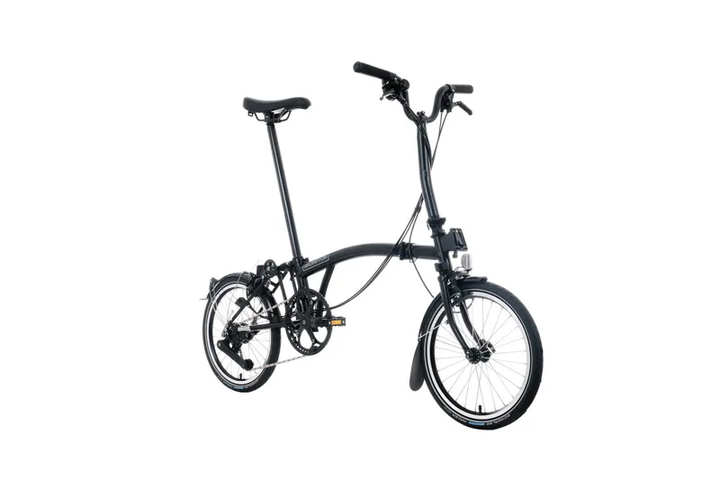 Brompton C Line 12 Speed Mid Bar Folding Bike 2026 Matt Black-3