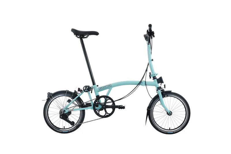 Brompton C Line 12 Speed Mid Bar Folding Bike 2026 Metallic Cloud Blue