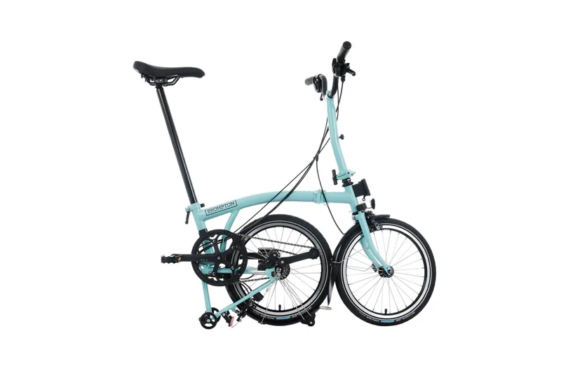 Brompton C Line 12 Speed Mid Bar Folding Bike 2026 Metallic Cloud Blue-1