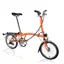 Brompton C-Line Explore With Rack Mid Folding Bike 2023 Fire Coral