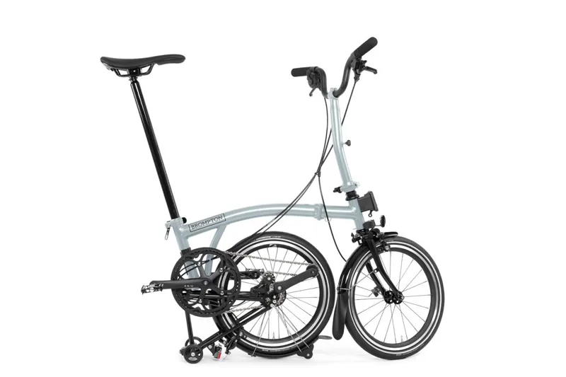 Brompton P Line High 12 Speed Folding Bike 2026 Lunar Ice Metallic-1