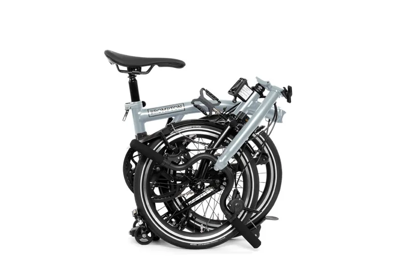 Brompton P Line High 12 Speed Folding Bike 2026 Lunar Ice Metallic-2