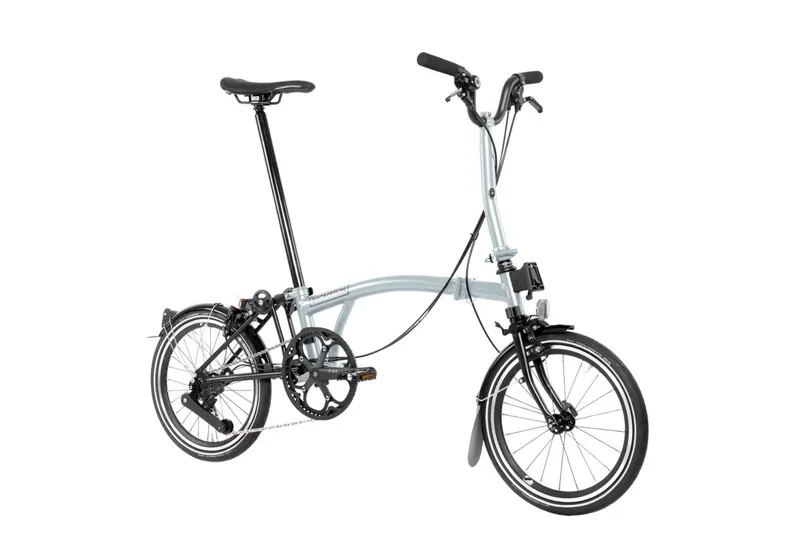 Brompton P Line High 12 Speed Folding Bike 2026 Lunar Ice Metallic-5