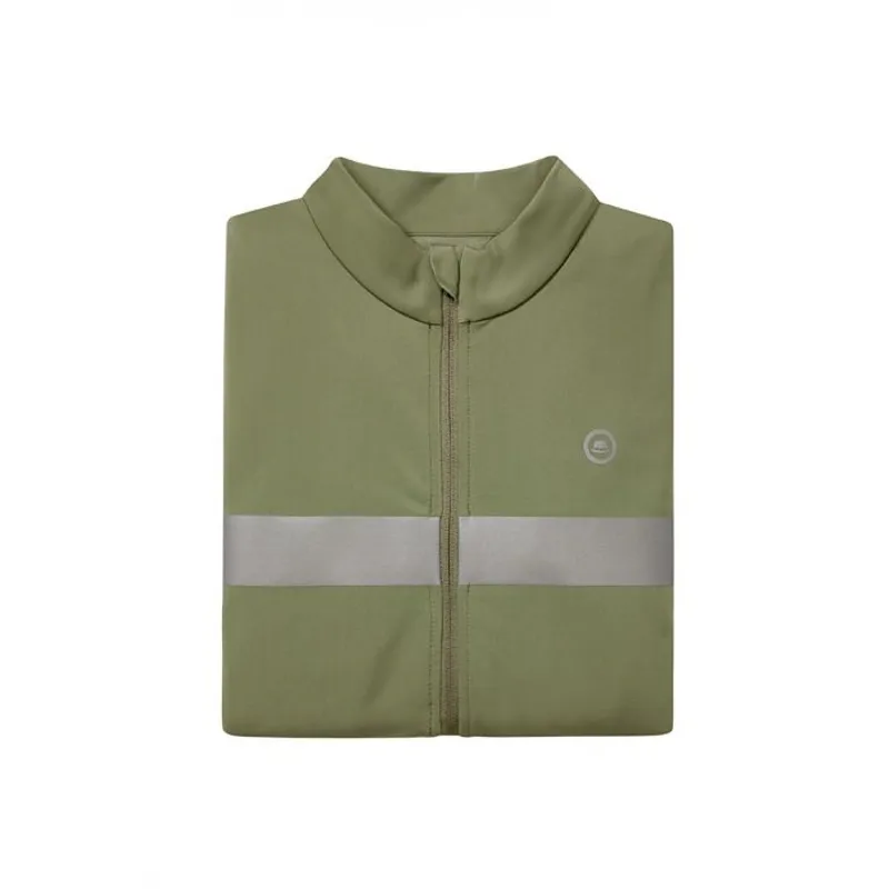 Chapeau Club Thermal LS Road Jersey Khaki Green-3