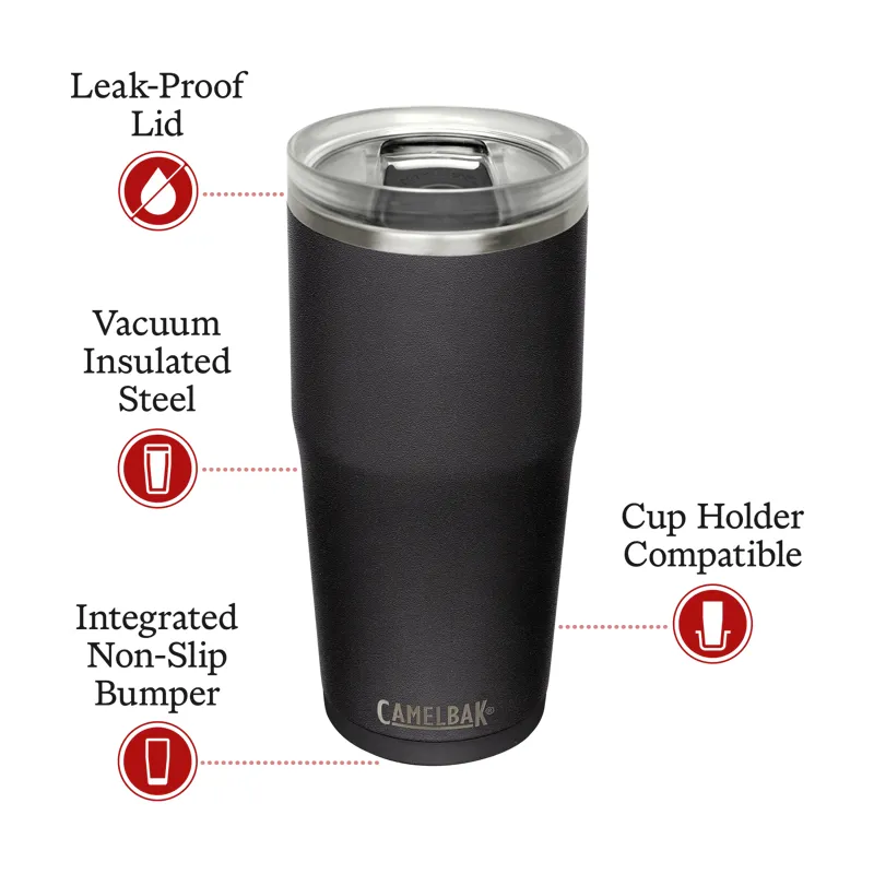 Camelbak Thrive Tumbler Vaccum Insulated Stainless Steel Black 600ml-1