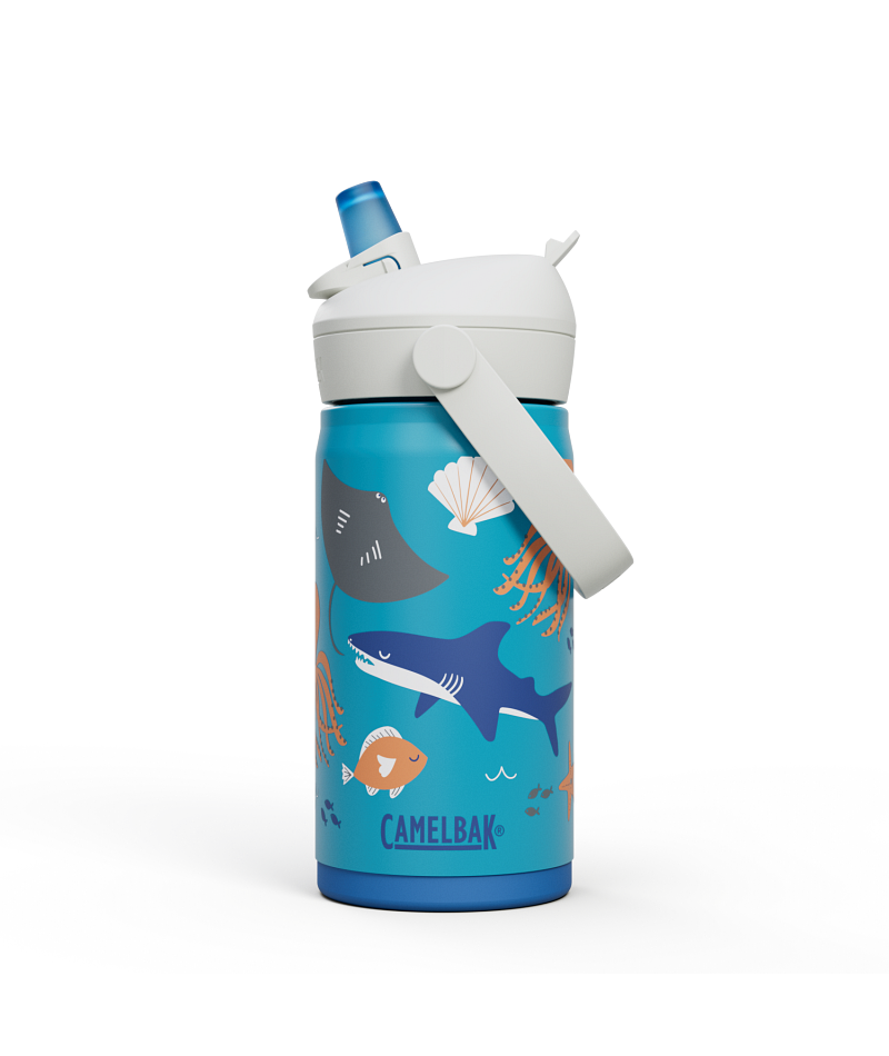 CamelBak Thrive Flip Straw Kids Vacuum Insulated Stainless Steel Bottle 350ml Ocean Life
