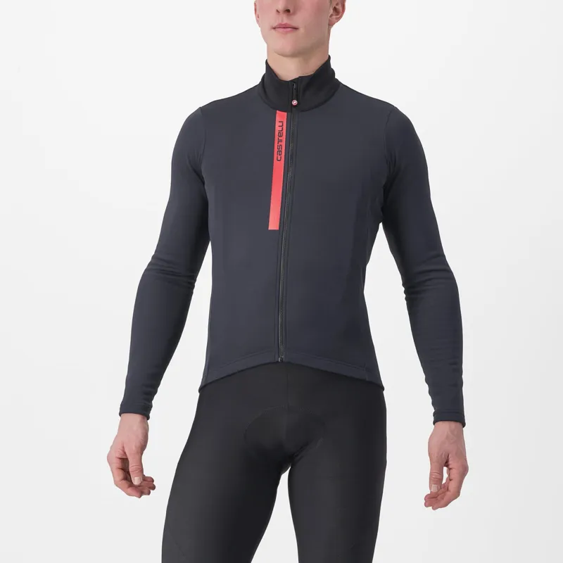 Castelli Entrata Thermal Long Sleeve Jersey Light Black/Red
