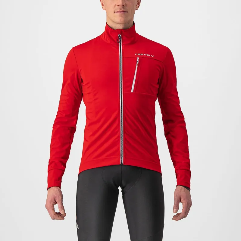 Castelli Go Jacket Red/ Fiery Red/ Silver Grey