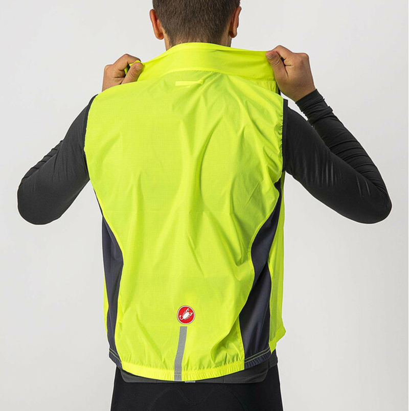 Castelli Squadra Stretch Road Vest Yellow Fluo/Dark Grey-3