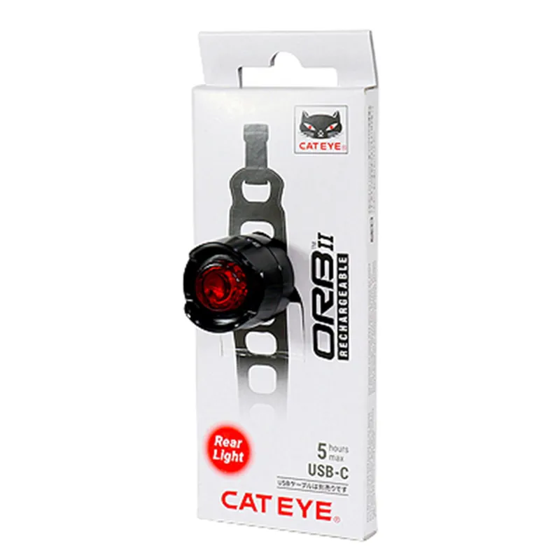 Cateye Orb II Rechargable Rear Bike Light Polished Black-3