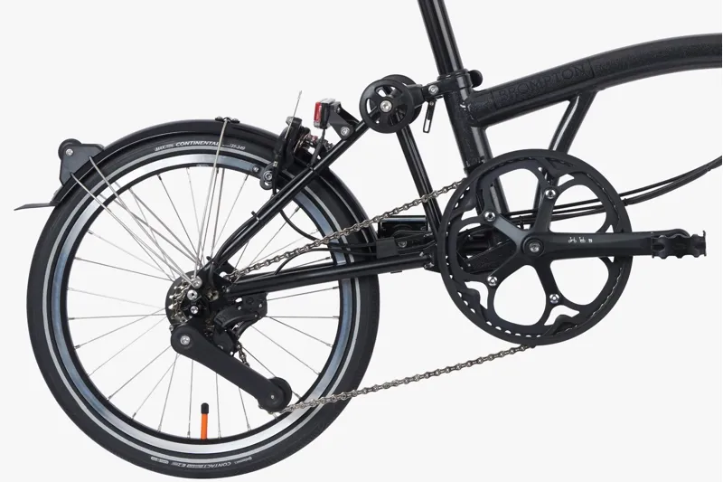 Brompton Electric P-Line Mid Bar Folding Bike 2023 Midnight Black-4