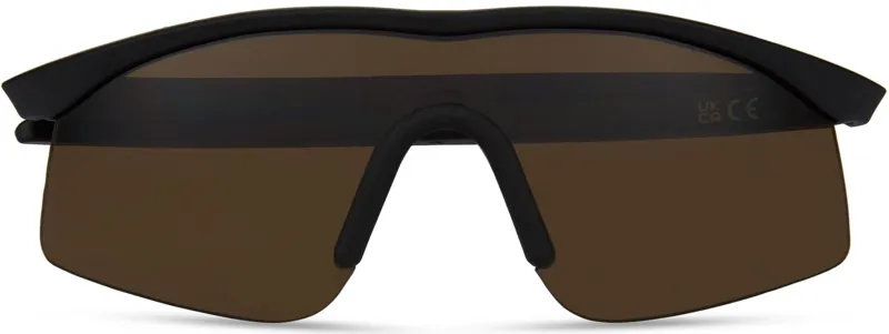 Madison D Arcs Compact Sunglasses 3 Lens Pack Matte Black Frame/Dark Amber and Clear lens-4