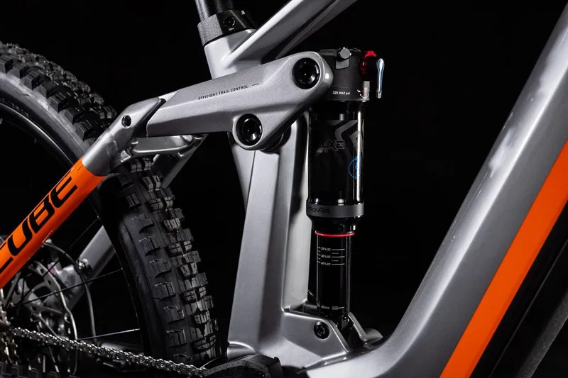 Cube Stereo Hybrid 160 HPC SL 750 27.5 Electric Mountain Bike 2023 Polar Silver/Orange-4