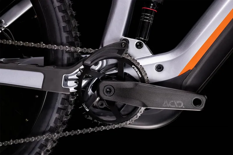 Cube Stereo Hybrid 160 HPC SL 750 27.5 Electric Mountain Bike 2023 Polar Silver/Orange-5