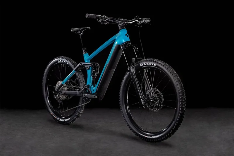 Cube Stereo Hybrid 160 HPC SL 750 27.5 Electric Mountain Bike 2022 Aquamarine/Black-1