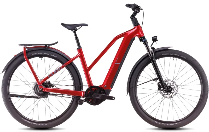 Cube Kathmandu Hybrid Comfort Pro Trapeze Electric Bike 2025 Electric Red/Red