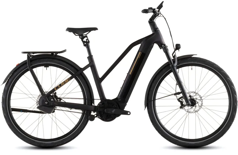 Cube Kathmandu Hybrid Comfort SLX Trapeze Electric Bike 2026 Solareclipse/Gold