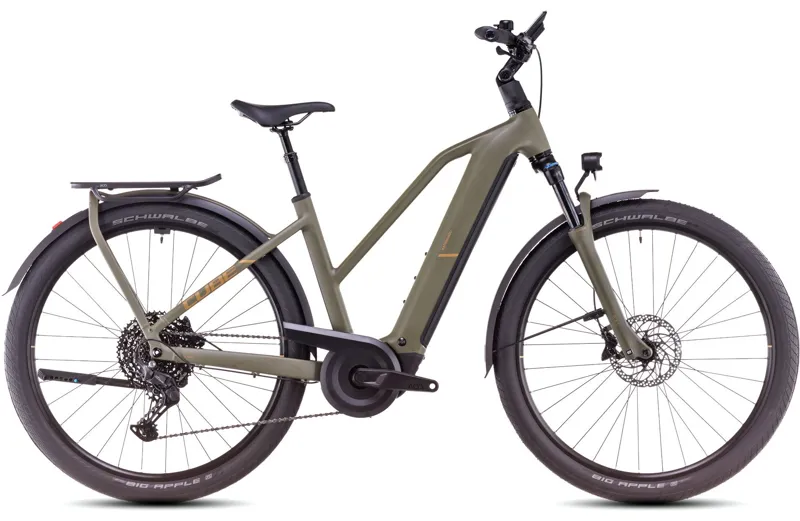 Cube Kathmandu Hybrid Pro Trapeze Electric Bike 2025 Dusty Olive/Gold