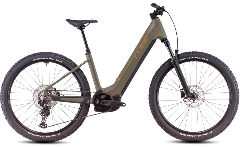 Cube Reaction Hybrid Pro 800 Easy Entry Electric Bike 2025 Dusty Olive/Gold