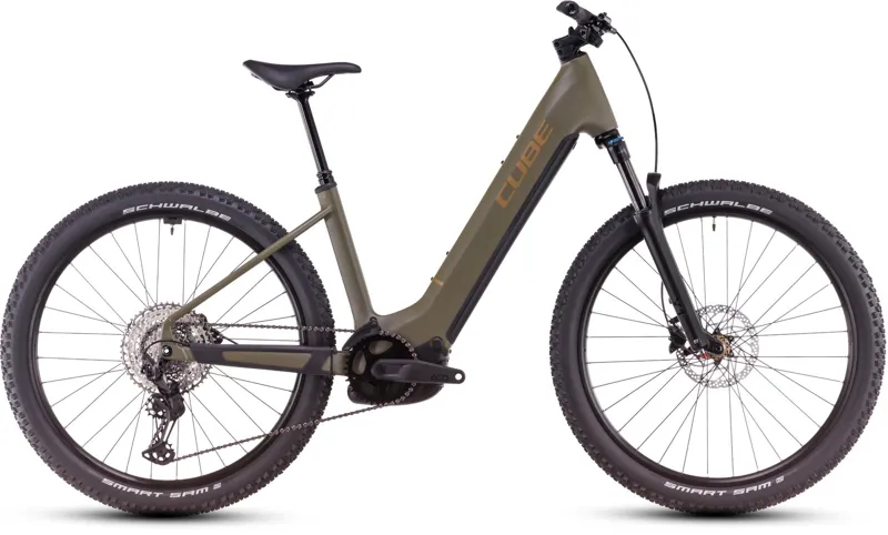Cube Reaction Hybrid Pro Easy Entry Electric Bike 2025 Dusty Olive/Gold