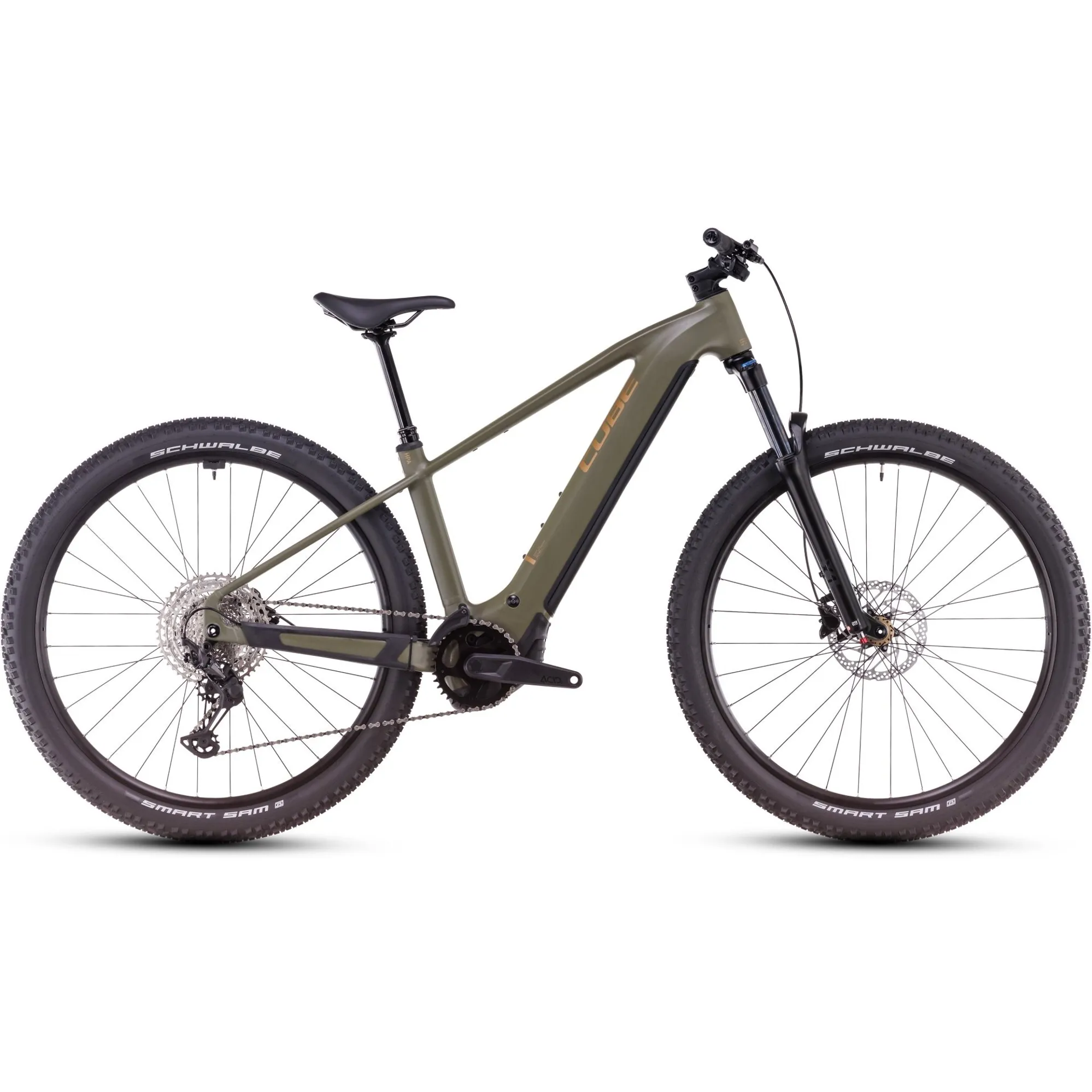 Cube Reaction Hybrid Pro 600 Electric Bike 2025 Olive/Gold