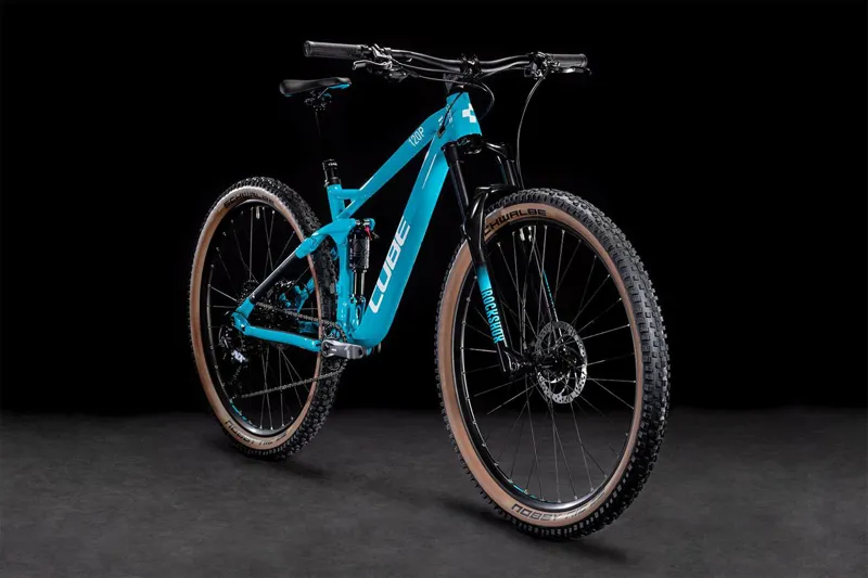 Cube Stereo 120 Pro Mountain Bike 2022 Blue/White-1