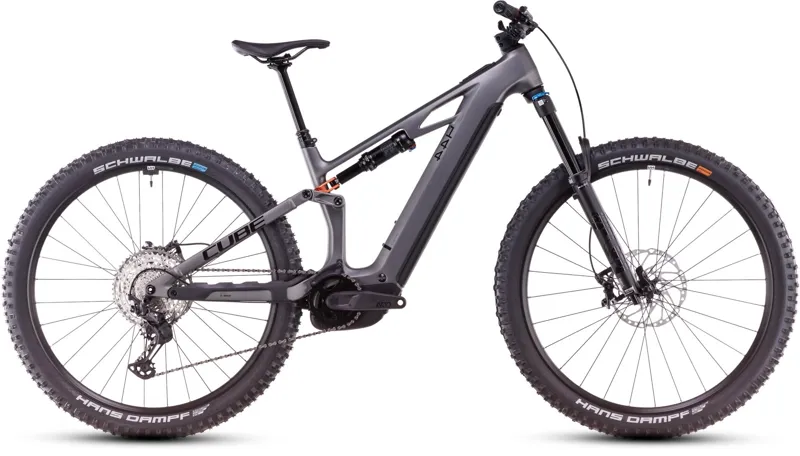 Cube Stereo Hybrid One44 HPC SLX 800 Electric Bike 2025 Slab Grey/Orange