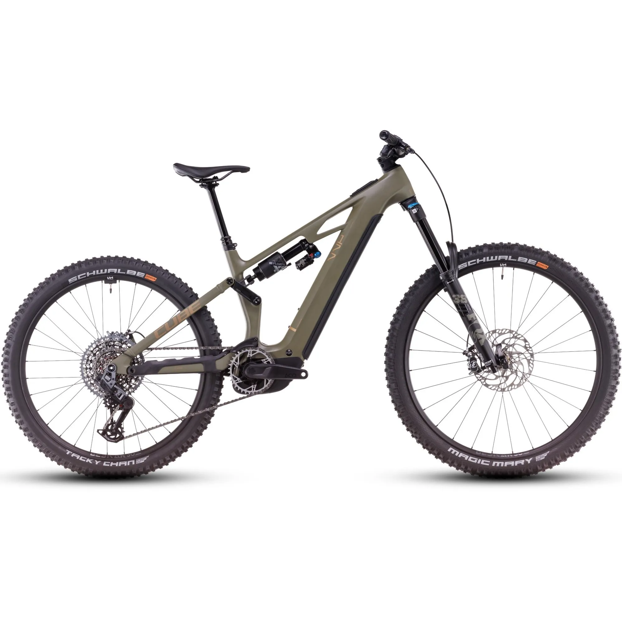 Cube Stereo Hybrid One77 HPC TM 800 Electric Bike 2025 Dusty Olive